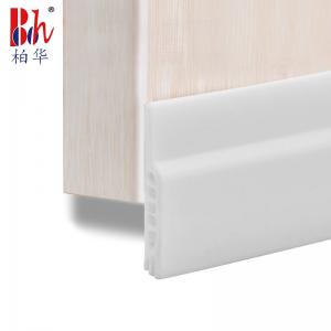 Quality Self Adhesive Silicone Weather Stripping Door Seal With 3M Glue Tape White 45mm for sale