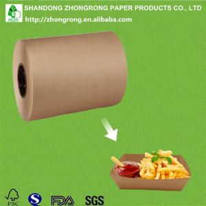 Quality PE coated kraft paper for fast food paper tray for sale