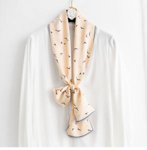 Quality Long New arrival spring fashionable personalized excellent silk scarf made of the 100% pure silk for sale