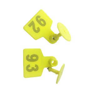 Quality Yellow UHF RFID Livestock Tags / Small Multi Functional RFID Cattle Tags for sale