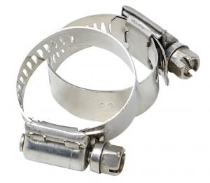 Quality Silver Stainless Steel Hose Clamp For EPDM Rubber / Plastice Hose for sale