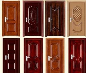 Quality Melamine Wood Veneered MDF Door Skin With Shrink Film Wear Resistant 3mm Thickness for sale