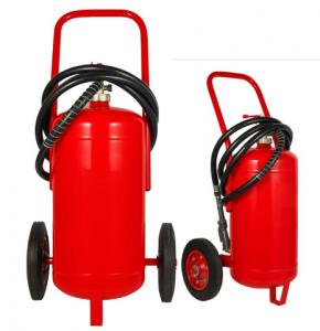 Quality 25kg Mobile Fire Extinguisher Cart Type Wheel Type Moisture Proof for sale
