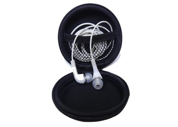 Buy Round Hard Headphone Carry Case Semi Waterproof Ballistic Nylon 1680D at wholesale prices