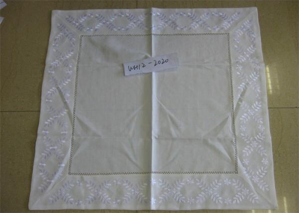 Buy Beige Color Linen Like Tablecloths Square Shaped With ISO9001 Certificated at wholesale prices