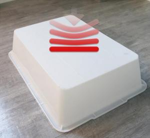 China Rectangular Plastic White Lidless Storage Box Supermarket Kitchen Ice Tray on sale