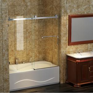 Quality Dual Sliding Clear Tempered Glass Bathroom Shower Screen Door Cabinet for sale