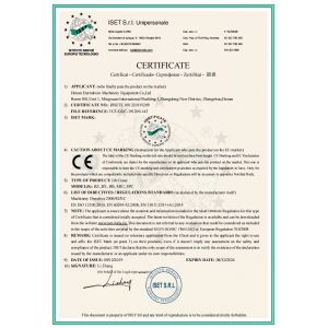 Henan Eternalwin Machinery Equipment Co., Ltd. Certifications