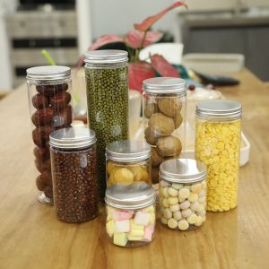 China Plastic Pickle Jars 250ml With Lid For Coffee Beans on sale