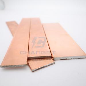 China 30x4mm Copper Clad Steel Plate CCS Flat Bar 6 Meter Better Conductivity on sale