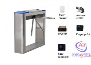 Quality Outdoor entrance Tripod Turnstile Gate with coin operater / RFID barcode for sale
