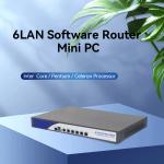 Intel 6 Gigabit Ethernet Soft Router Mini Computer Dual Channel DDR3L With