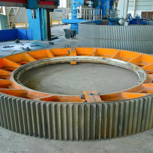 Buy Large diameter casting steel ring gear for ball mill/rotary kiln at wholesale prices