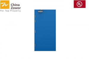 China UL Listed Grey Color Double Swing 8'X8' FD90 Metal Fire Doors With Glass Panel on sale