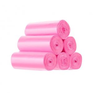 Quality Industrial Household Products Recyclable Pink Polythene Eco Friendly Roll Garbage Bags for sale