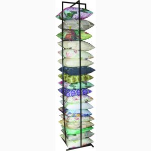 Buy cheap Square Cushion Folded Metal Floor Display Stands , Iron Display Rack With 4 from wholesalers