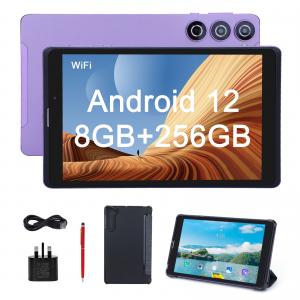 China CM835 Android 12 Tablets Purple Portable Reading Long Battery Life TF Card Expandable HD Screen Tablets With Case on sale