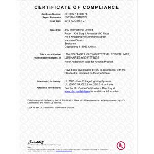 JRL International Limited Certifications