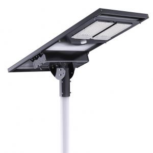 Quality 100W Rotating Angle LED Street Lamp Solar Light Integrated With Motion Sensor Monocrystalline Solar Cell for sale