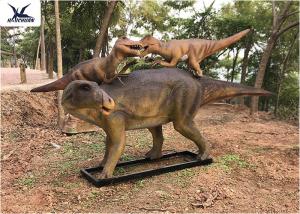 Quality Life Size Animatronic Dinosaur Garden Ornaments Mother And Baby Garden Display for sale