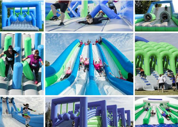 Buy 3.1 Miles Inflatable Obstacle Course / Insane Inflatable 5k Water-Proof at wholesale prices