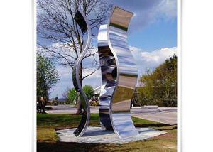 China Novel Design Outdoor Metal Sculpture , Metal Garden Statues Mirror Polished Surface on sale