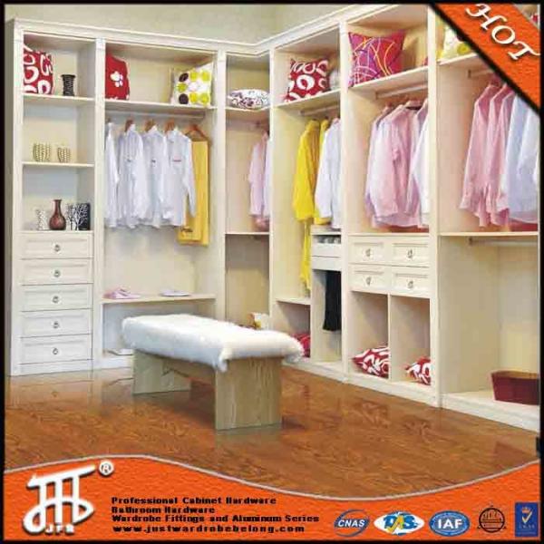 Buy Comparable things made aluminum wardrobe pole system flat packing walk in closet at wholesale prices