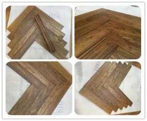 China 3/4 antique solid wood herringbone flooring - asian teak on sale
