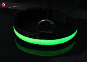 Quality LED Glow In The Dark Night Safety LED Dog Collar Leash Adjustable 3 Flash Modes for sale