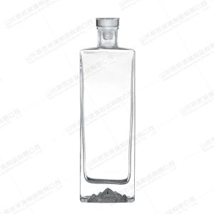 Glass Vodka Bottle For Custom 50ml 100ml 200ml 500ml 750Ml Fancy Whiskey Bourbon Gin