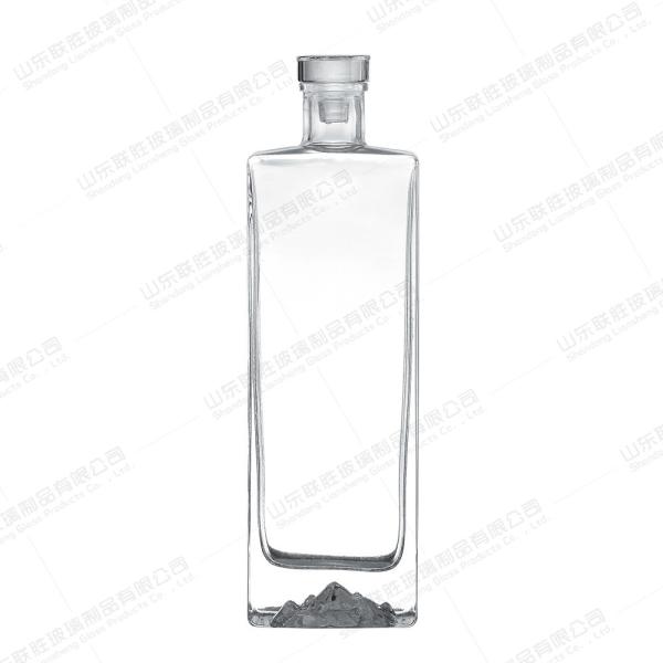 Buy Glass Vodka Bottle For Custom 50ml 100ml 200ml 500ml 750Ml Fancy Whiskey Bourbon Gin at wholesale prices