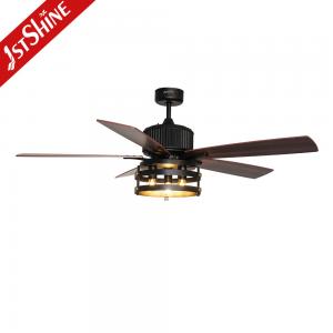 Quality 5 MDF Blades Industrial Style Ceiling Fan With Remote Control Light for sale