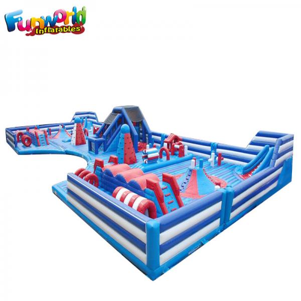 Buy Blue And White Combo Pvc Inflatable Bounce House For Children ROHS at wholesale prices