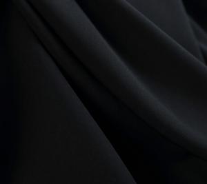 China Polyester wool peach fabric formal black color for abaya cloth, width 58 inches, 68 inches on sale