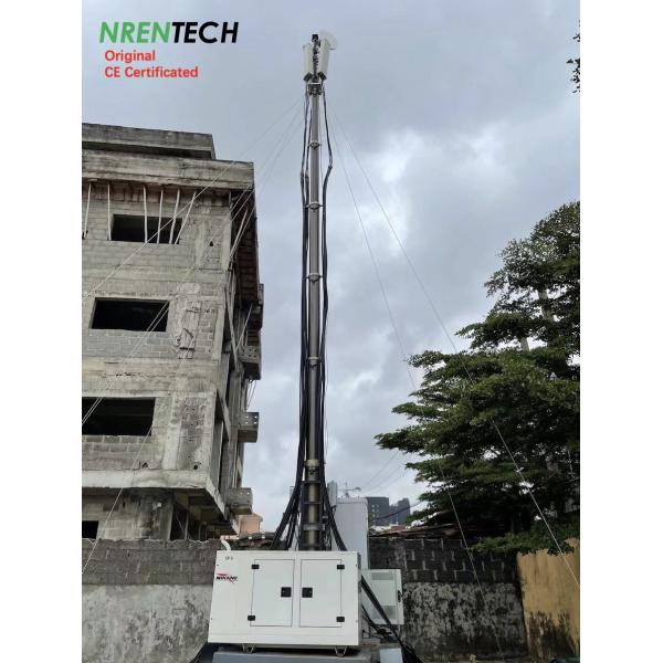 15m Pneumatic Telescoping Mast 3.3m closed height, 350kg payload