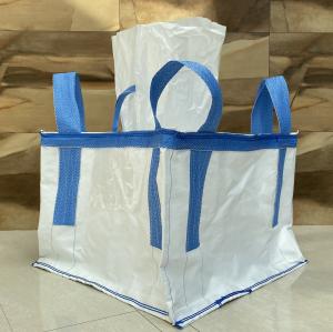 Quality SGS 160gsm Super Sack Bulk Bag 1ton Fabric Packaging 4 Loops For Chemicals for sale