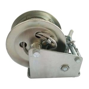 Buy cheap Marine Power Coating Manual Hand Winch With Cable 1600LB / 727kg Capacity from wholesalers
