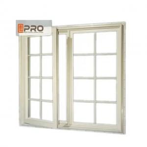 Quality Horizontal Aluminum Casement Windows Double Hinged With Mosquito Net for sale