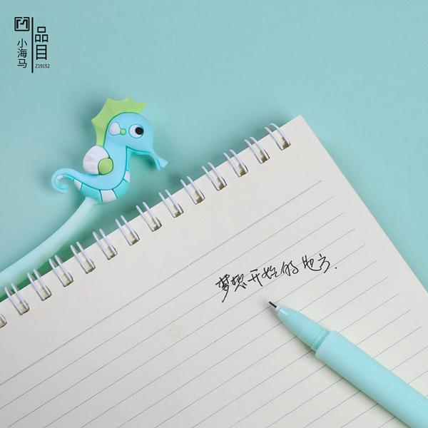 Cute Cartoon Blue Gel Ink Pens Cartoon Animal Writing Pens 0.5 Mm Assorted Styles Pens Stationery For School Office Home Student Kids Birthday Present