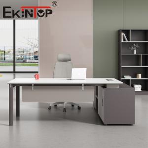 Quality Ergonomic Office Desk Wooden Computer Table For Home Furniture Iron for sale