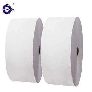 Quality 100% Wood Pulp Smooth Pure Bright Blue And Black Imaging Jumbo Thermal Paper Roll for sale