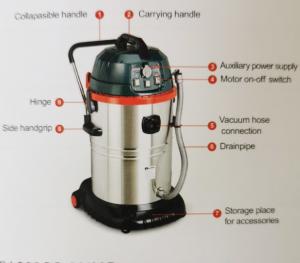 Quality ISO Vacuum Cleaner Machine 1200W Vacuum Dust Cleaner For Industrial Use for sale