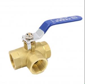 Quality  T Type Three Way Brass Ball Valve 10 Years Warranty for sale
