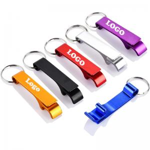 Quality Customized Brand Print LogoBottle Opener Key Ring Portable Jar Opener for sale