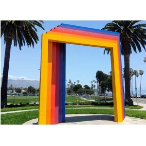 Buy cheap Custom Painted Metal Sculpture , Modern Gate Sculpture For Garden Landscape from wholesalers
