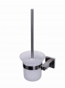 Long Handle Plastic Toilet Brush Bathroom Hardware Collections With Glass Holder