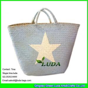 China LUDA imitated palm leaf beach straw bags wholesale Seagrass Straw handbag on sale