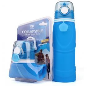 China Wholesale Promotion Gifts Collapsible BPA free silicone water bottle on sale