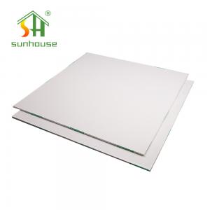 Quality 8.5mm Square Edge PVC Gypsum Ceiling Tile Heat Insulation Moisture Proof for sale