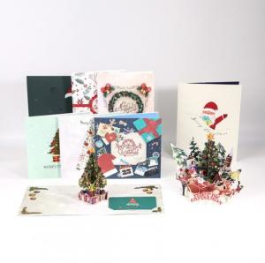 Quality Art paper Personalised Printed Cards Three Dimensional Christmas Greeting Card for sale